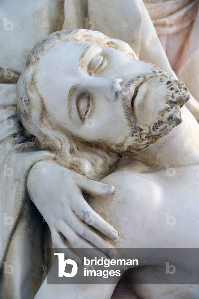 The church of Saints Peter and Paul. Pietaa. Jesus. Close-up. Singapore