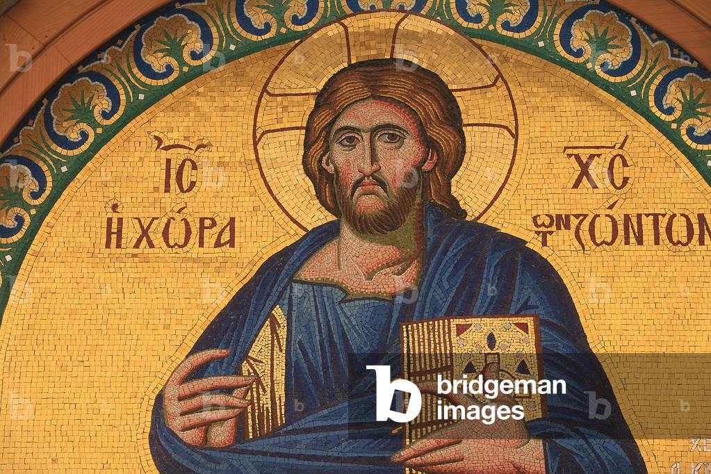 Greek orthodox icon depicting Jesus Christ Thessalonique Grece