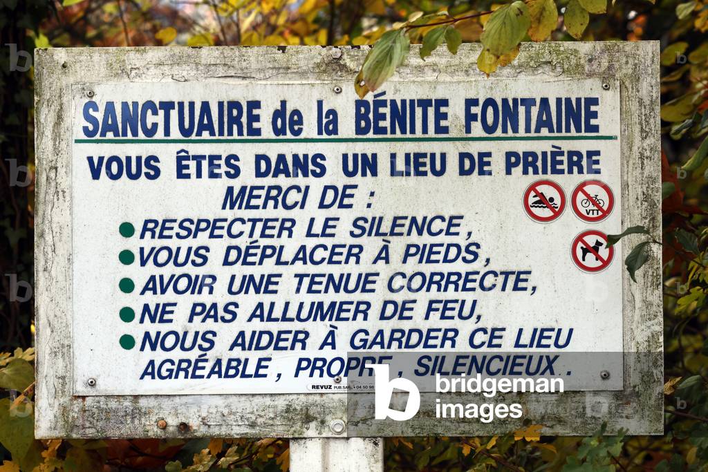 Sanctuaire de la Bénite Fontaine.  France.