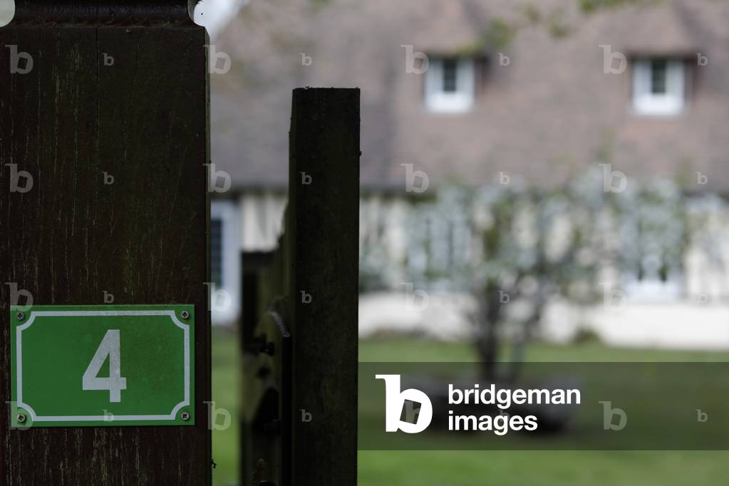 Street number on a house entrance in Eure, France