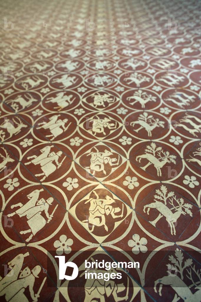 The museum of Sens. Cement tile floor Sens France