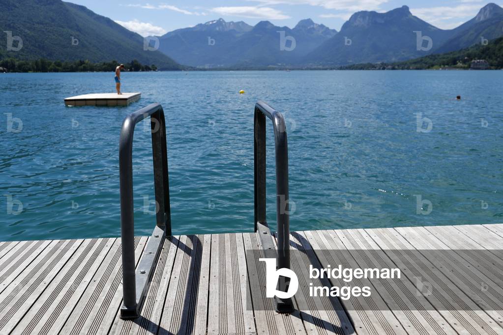 Annecy lake, The beach, Talloires, France, 2020 (photo)