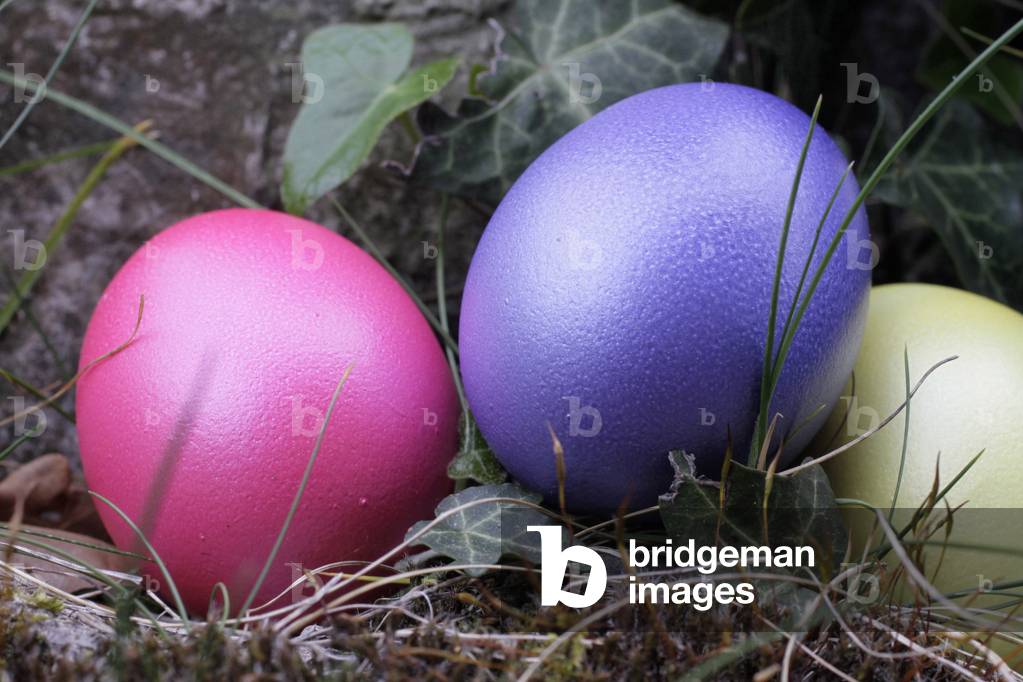 Colourful Easter eggs, Saint-Gervais-les-Bains, France