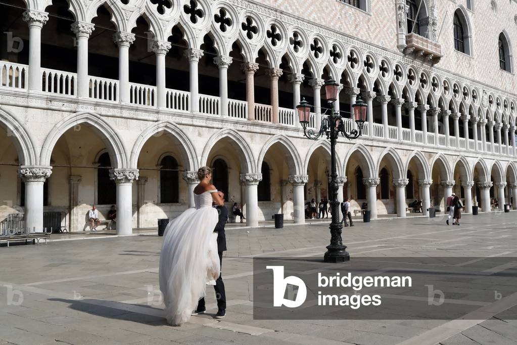 Wedding day in Saint Marks square.