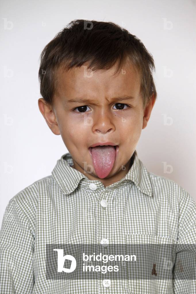 Boy making a face, Montrouge, France