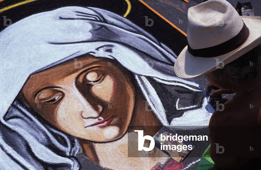 Madonari chalk painter in Grazie Grazie di Curtatone Italie