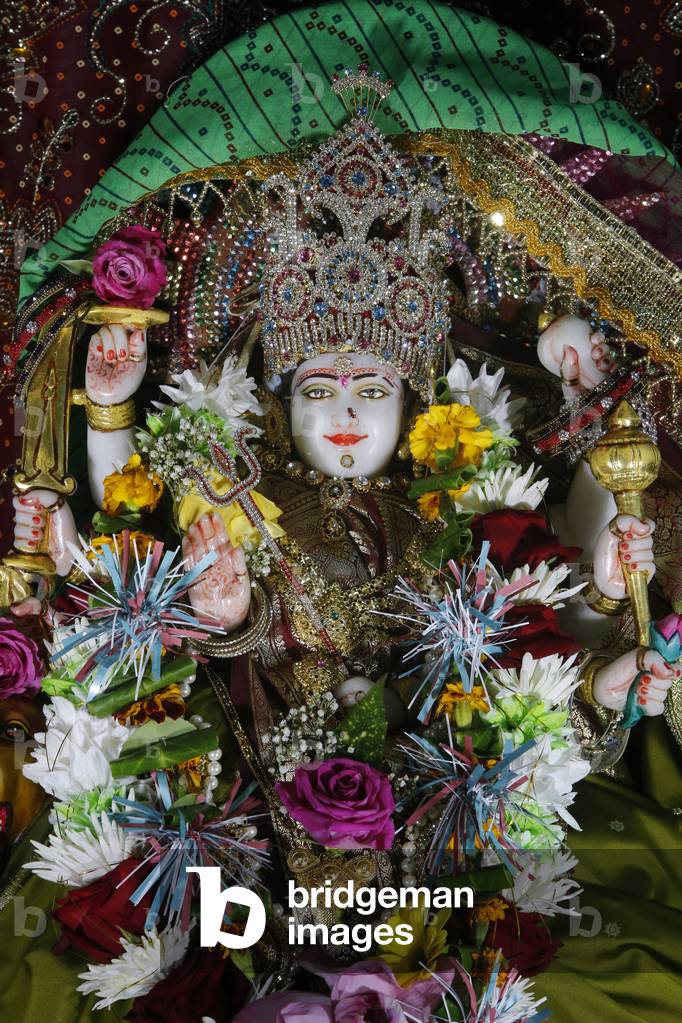 Sanatan Mandir hindu temple, Leicester. Ambamata murthi. United kingdom