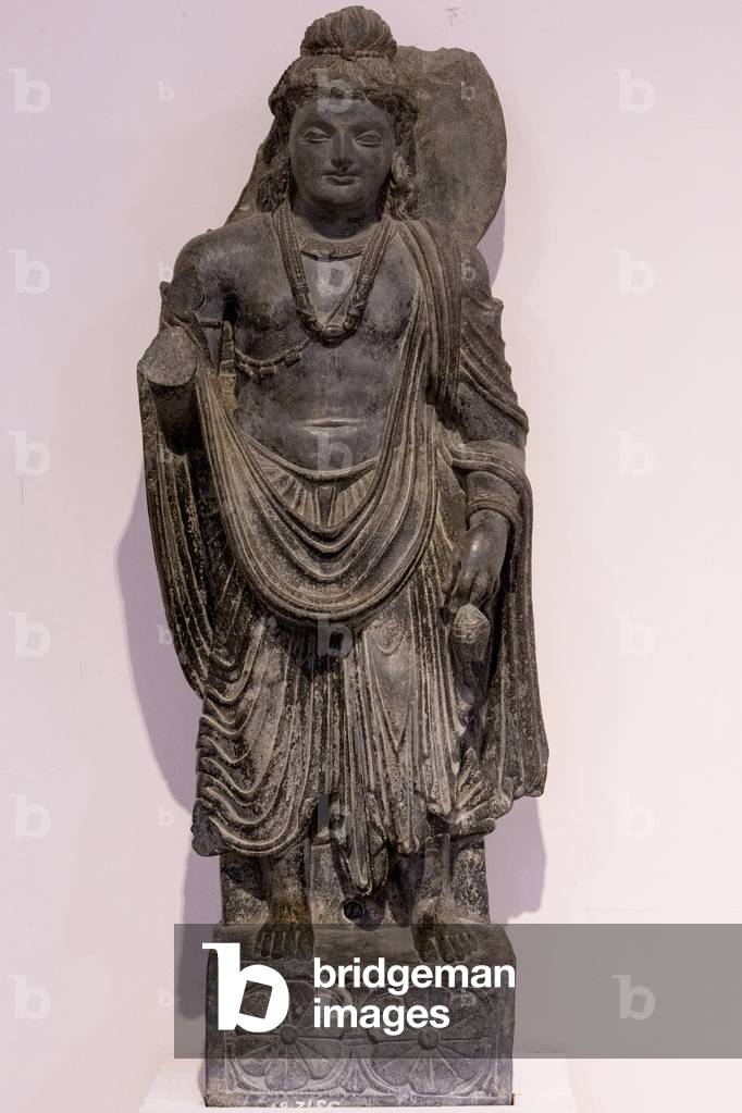 Bodhisattva Maitreya, Kushana, 2nd century A.D., Gandhara, India (stone)