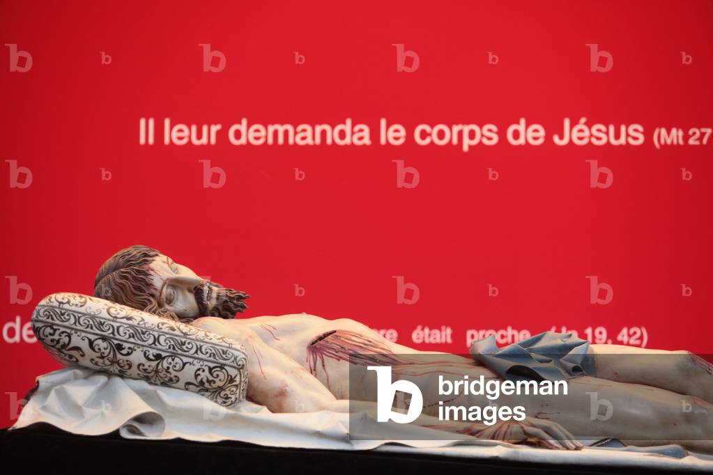 Easter week float displayed during World Youth Day Madrid Spain