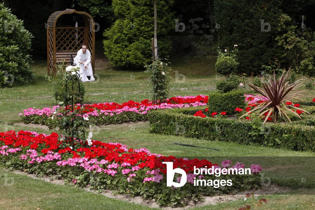 Bhaktivedanta Manor garden, Watford, Grande-Bretagne
