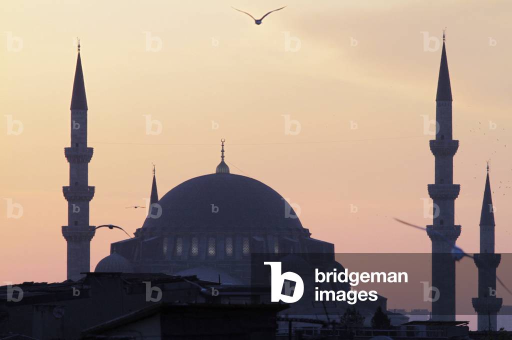 Suleymaniye mosque at sunset, Istanbul, Turquie