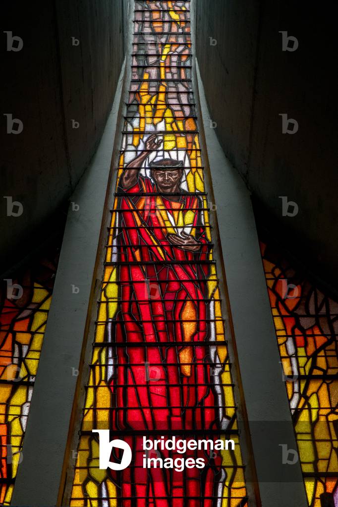 Sacred Heart catholic cathedral, Skopje, Republic of Macedonia (stained glass)
