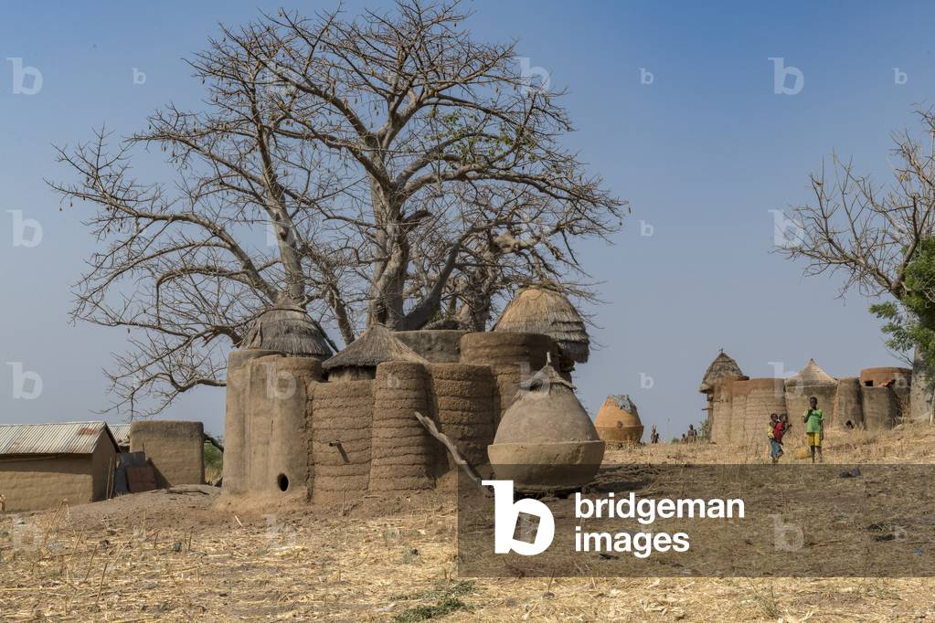 Earth tower house, called « takienta » of Batammariba people in Koutammakou region, inscribed on the World Heritage List in 2004 as a cultural landscape. Togo