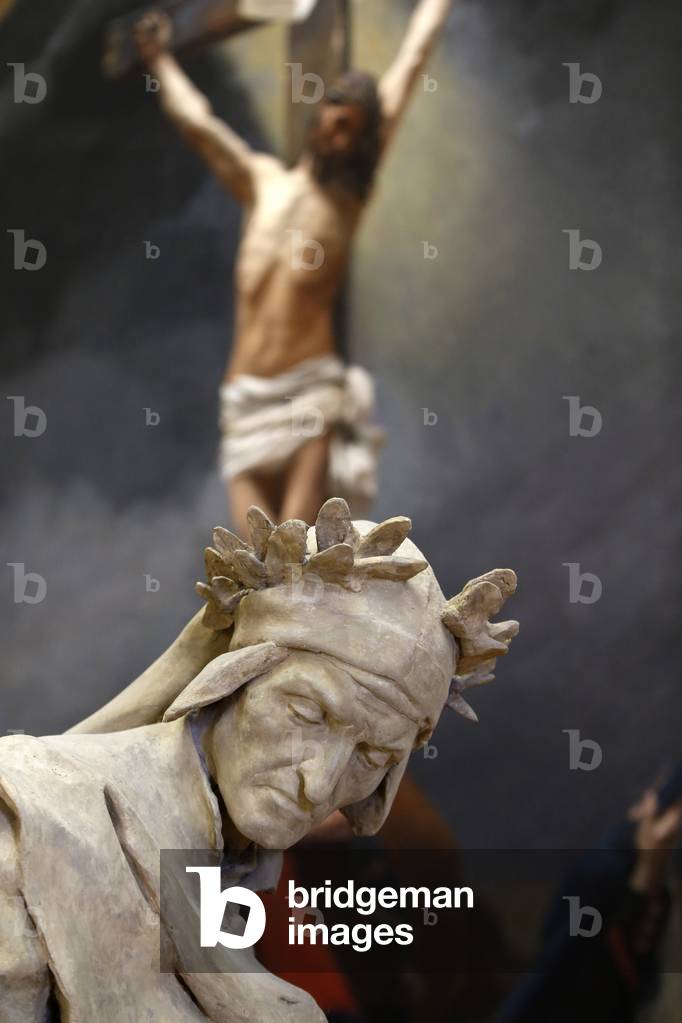 Dante, detail, 1879 (burnished plaster)