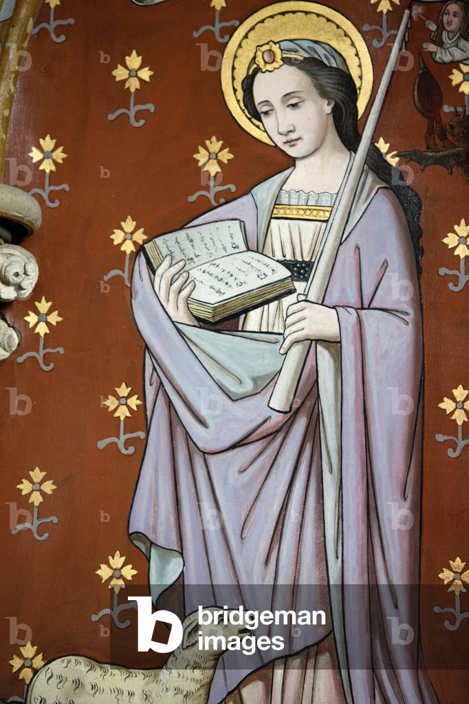 Painting in Notre Dame de Bayeux cathedral , Bayeux, France
