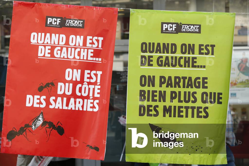 Demonstration against the French government policy of austerity, Paris, France