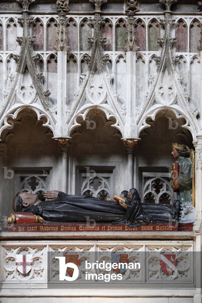 Priory Church of St Bartholomew the Great : Tomb of Prior Rahere, founder of the Priory Londres Grande Bretagne