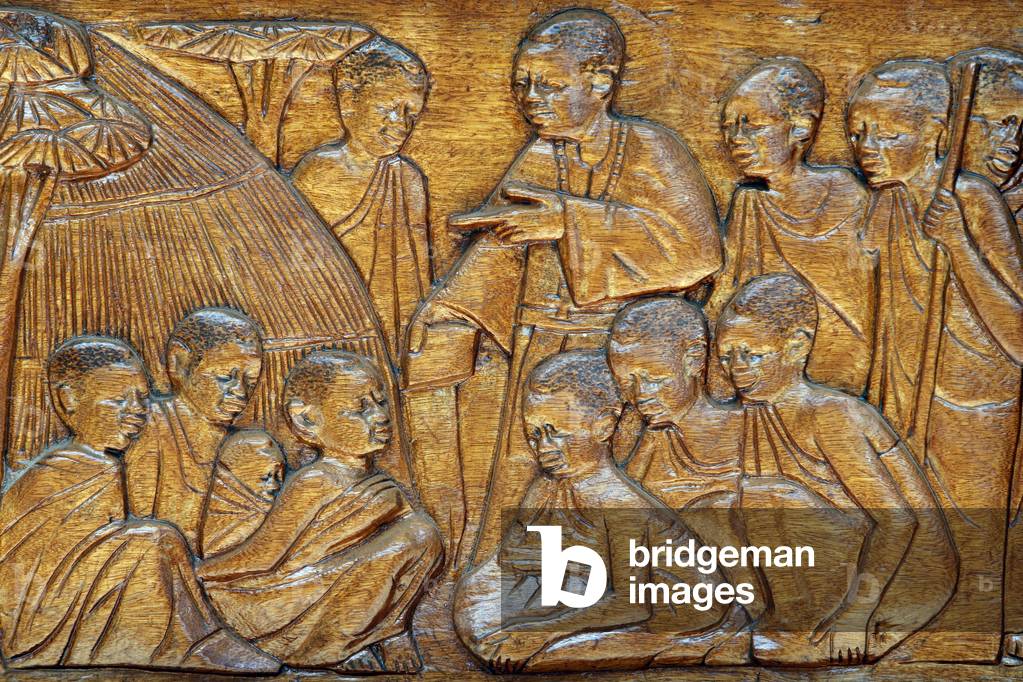 Namugongo catholic martyrs' shrine, Kampala. Church door relief, 20160217, Kampala, Uganda