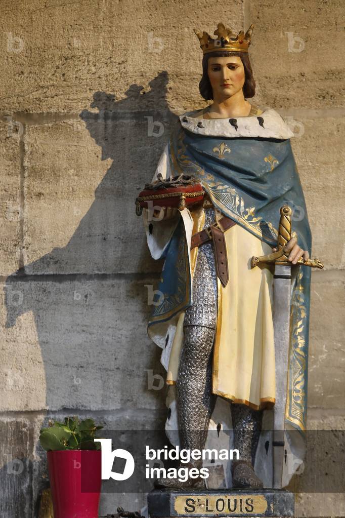 St Louis tatue in Notre Dame collegiate church, Poissy, France