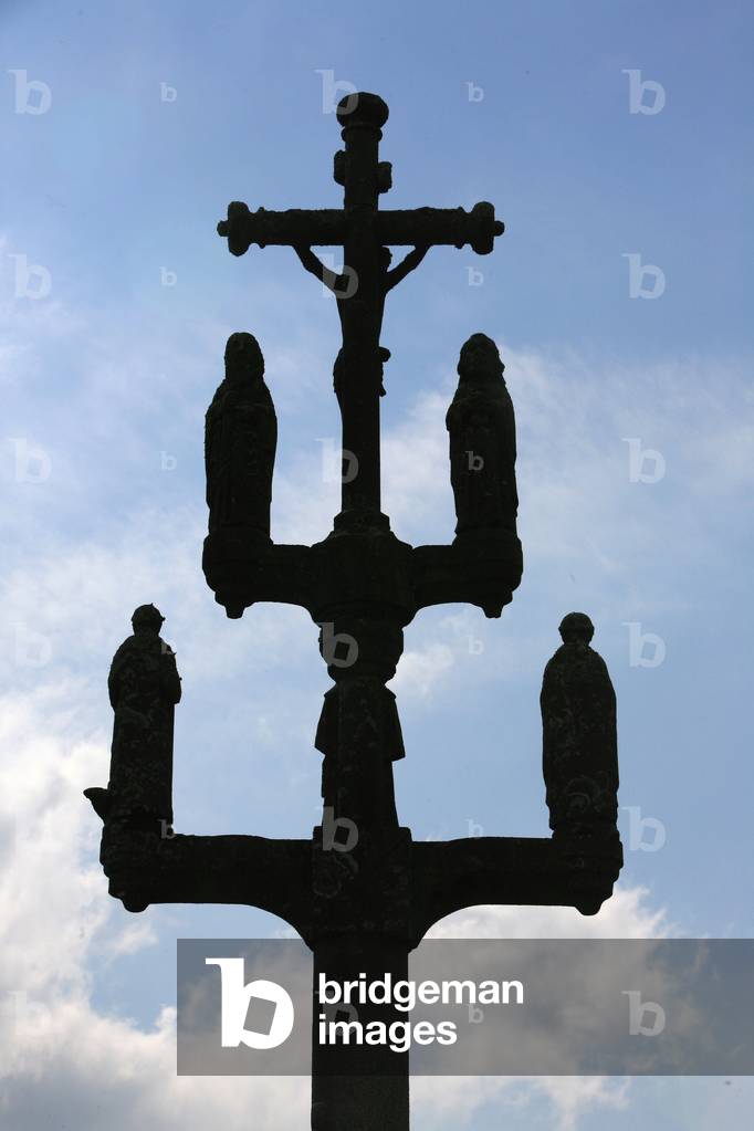 Plouneour Menez calvary. Life of Jesus. crucifixion Plouneour Menez France