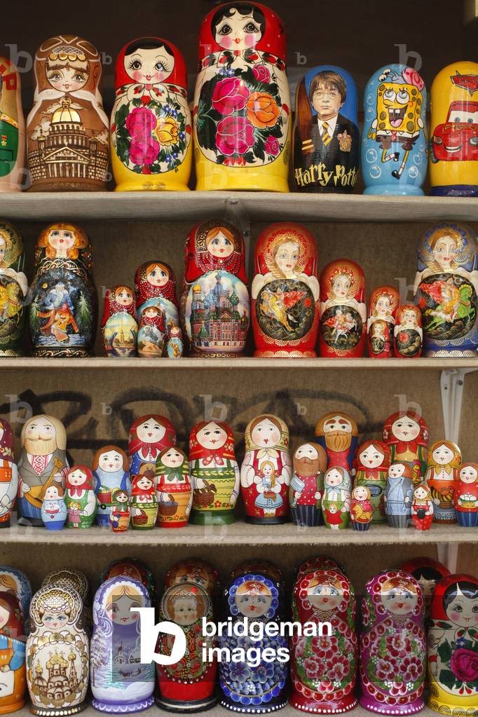 Matryoshka (babushka) dolls. Saint Petersburg Russia