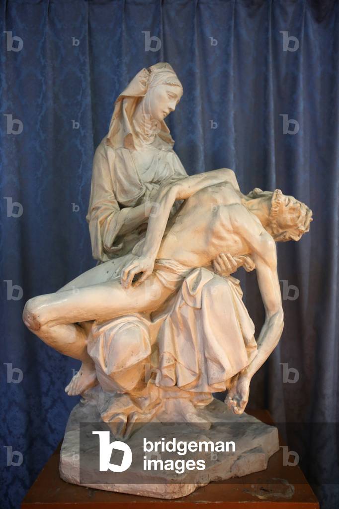 St Leonard's catholic church, Honfleur, France. Pieta statue