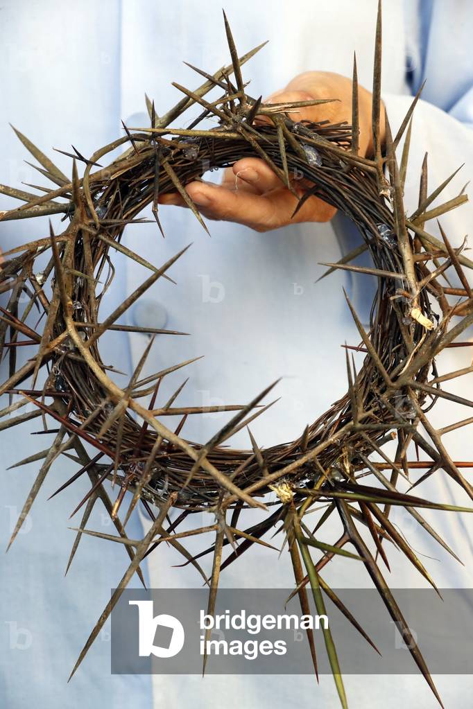 Crown of Thorns, wreath of thorns that was placed on the head of Jesus Christ at his crucifixion, Buon Me Thuot, France, 2019 (photo)
