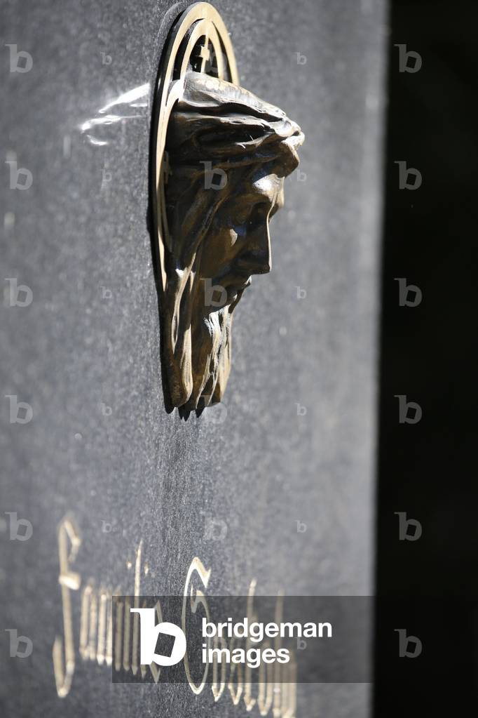 Face of Jesus on a grave Cemetery Jesus, Vienna, Austria