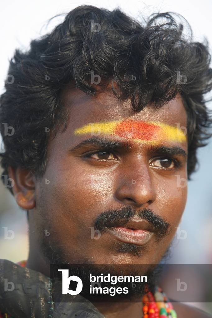 Portrait of a street dancer., Pondichery, India