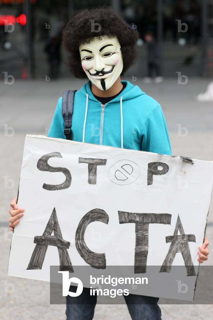 Stop ACTA Protesters march in Paris ; Paris France