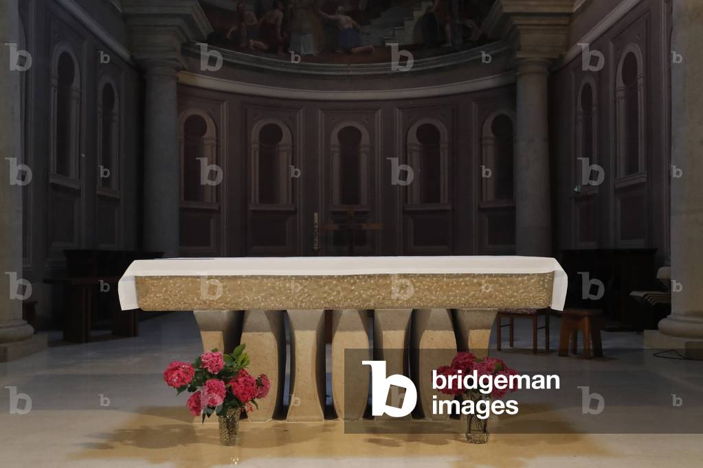Rumilly church. Altar.  France.