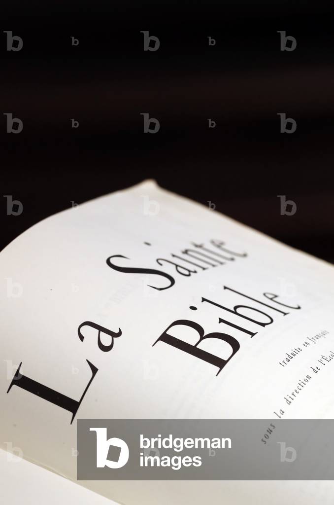 Open bible in  church.  Combloux. France.  (photo)