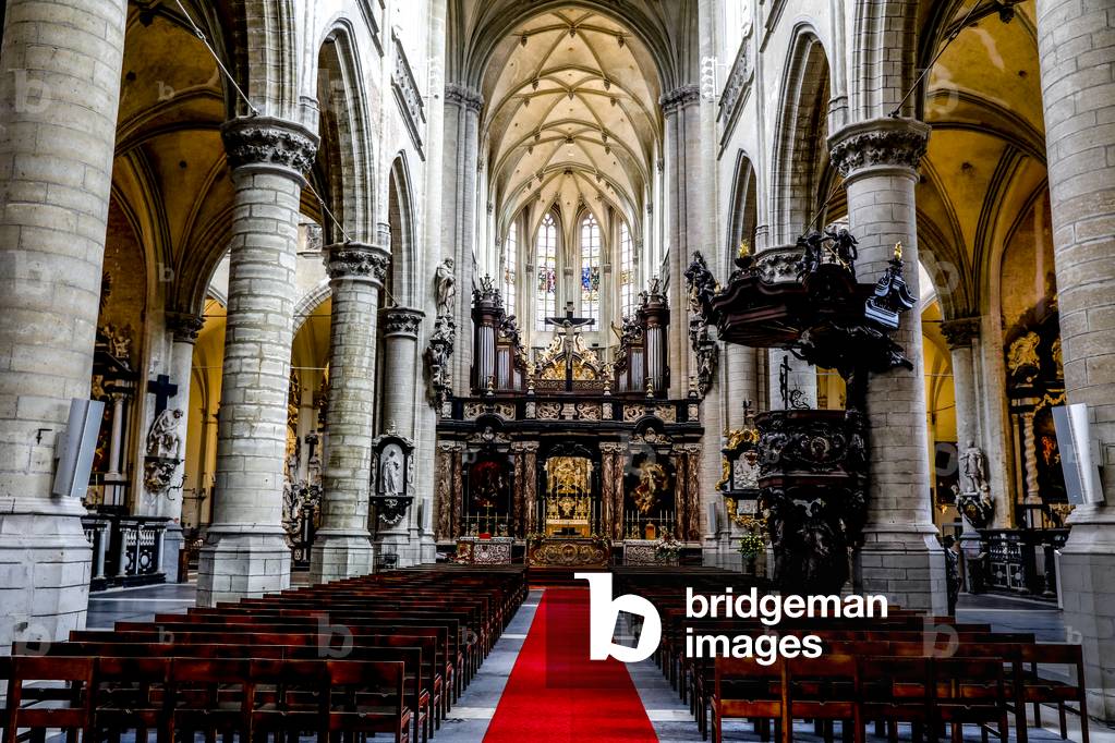 St James's catholic church, Antwerp, Belgium. Nave. (photo)