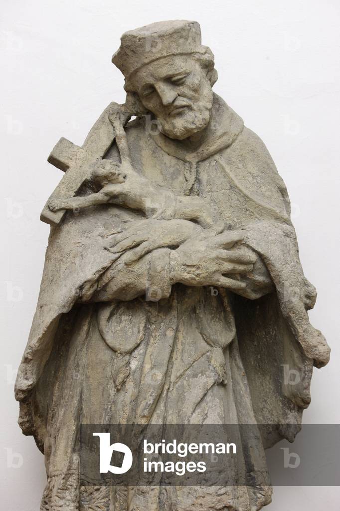 18th century statue of Saint Philippe in Kiscelli Muzeum, Budapest, Hongrie