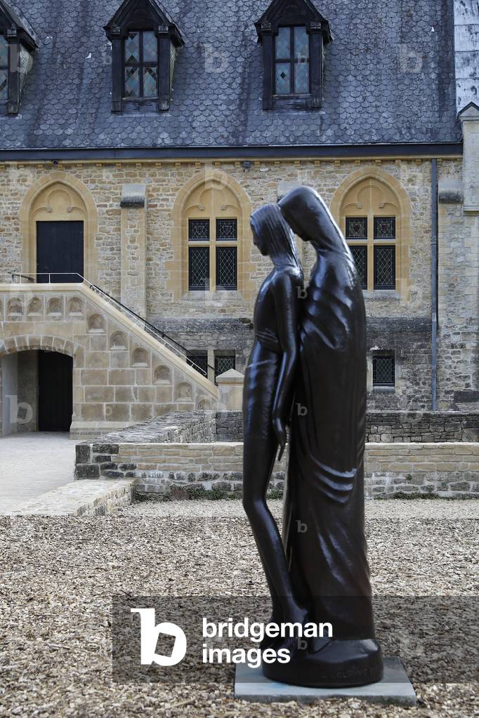 Orval trappist abbey, Belgium. Statue.  2020 (photo)