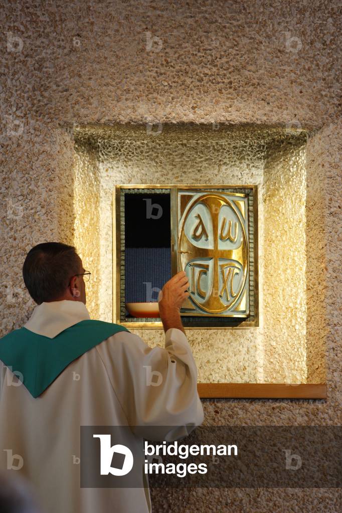 Shrine of Our Lady of la Salette Catholic mass, Toulon, France