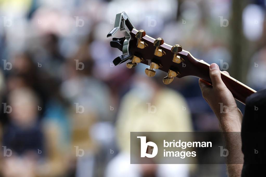 Catholic church during covid-19 epidemic. Celebration of the mass.  France.