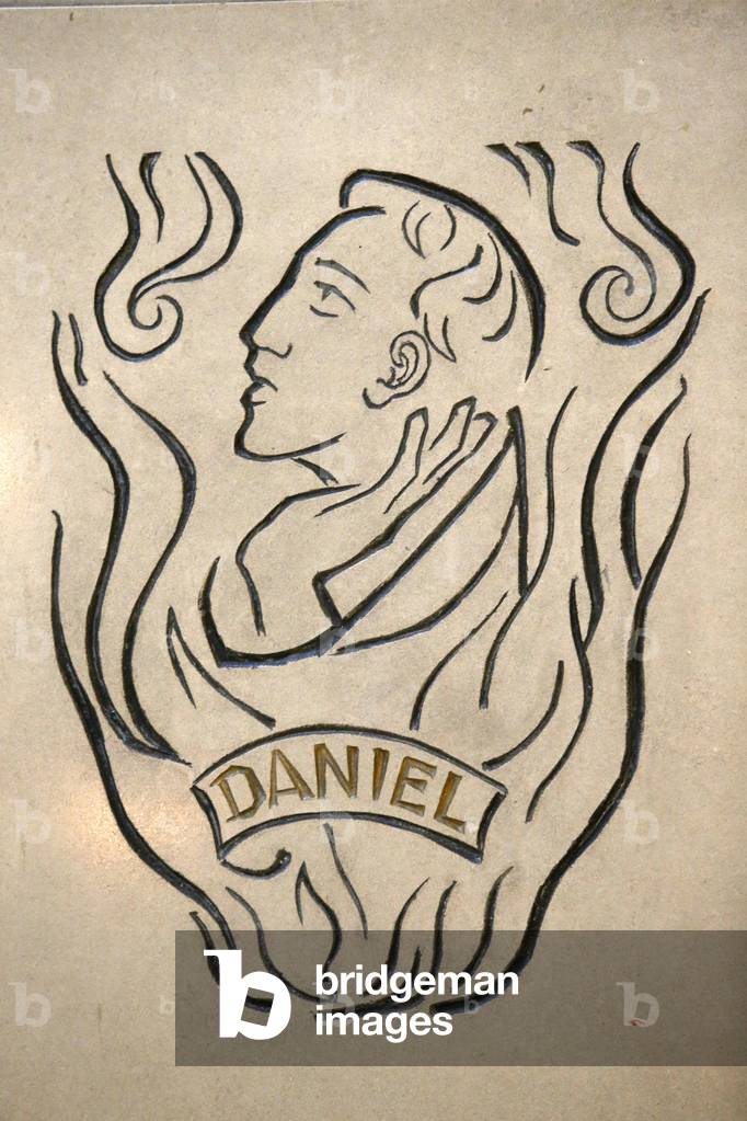 Notre Dame de France catholic church, London. Daniel the prophet, London, Great Britain
