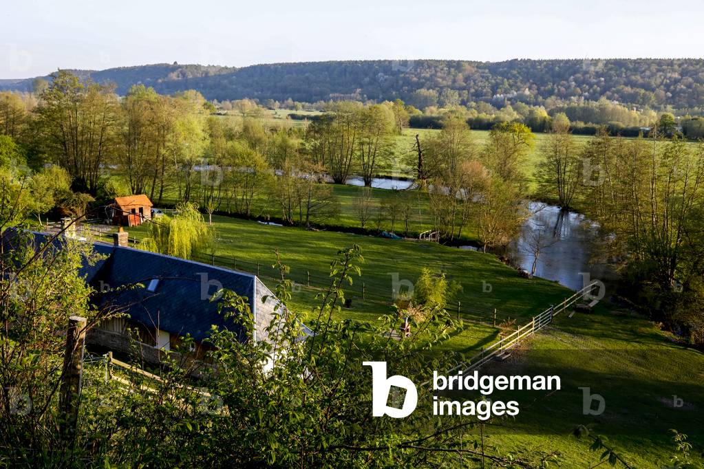 Risle valley in Corneville, France
