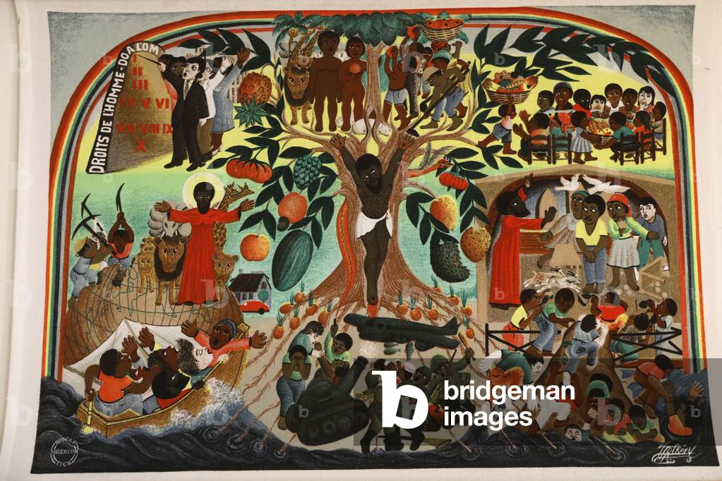 Orval trappist abbey, Belgium. Copy of a painting by  Haitian painter Jacques-Richard Chry