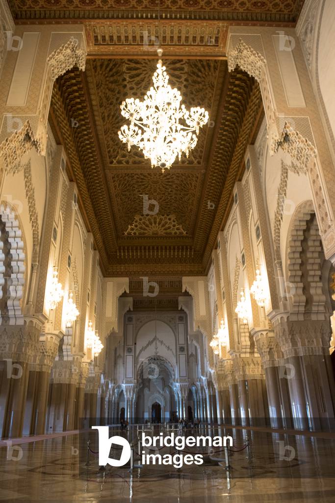 Salle de priere de la Mosquee Hassan II, Casablanca, Maroc (photo)