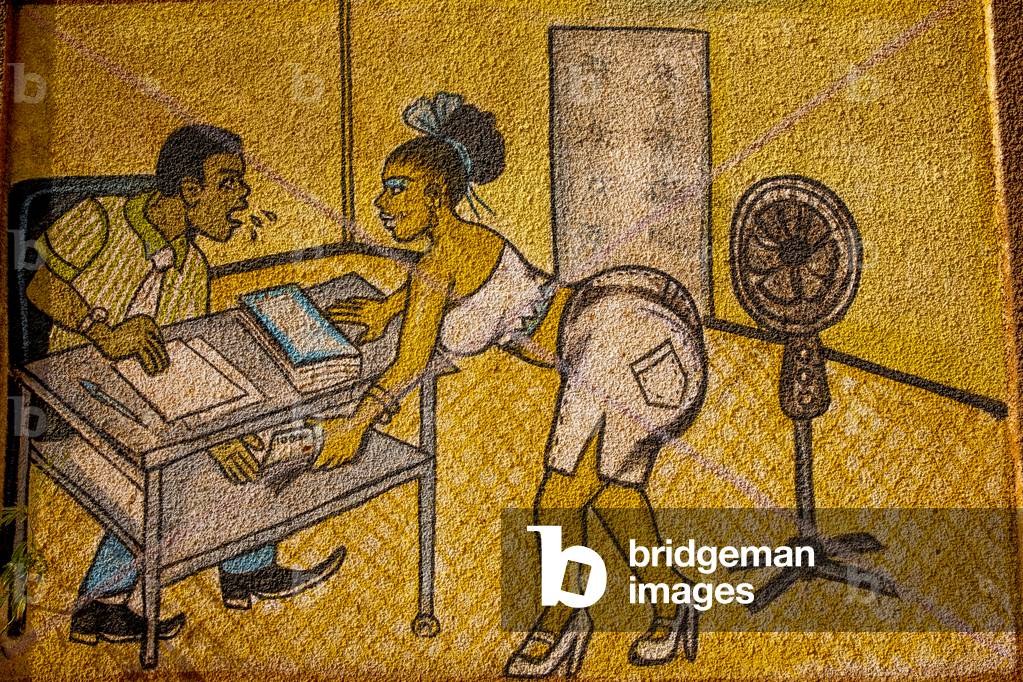 Wall painting in Ouahigouya, Burkina Faso : say no to corruption 2017 (photo)