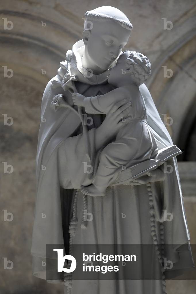 Saint Mary Magdalene basilica, Vezelay, France. St Anthony statue