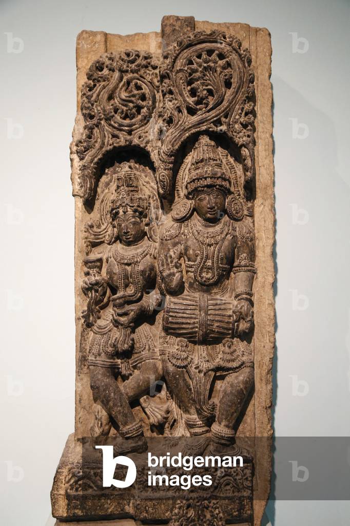 Musicians, Hoyasala, 12th century A.D., Halebid, Mysore, India (stone)
