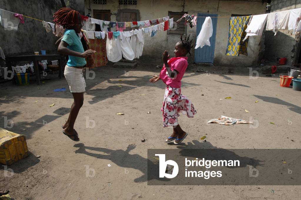 African girls playing Brazzaville Congo