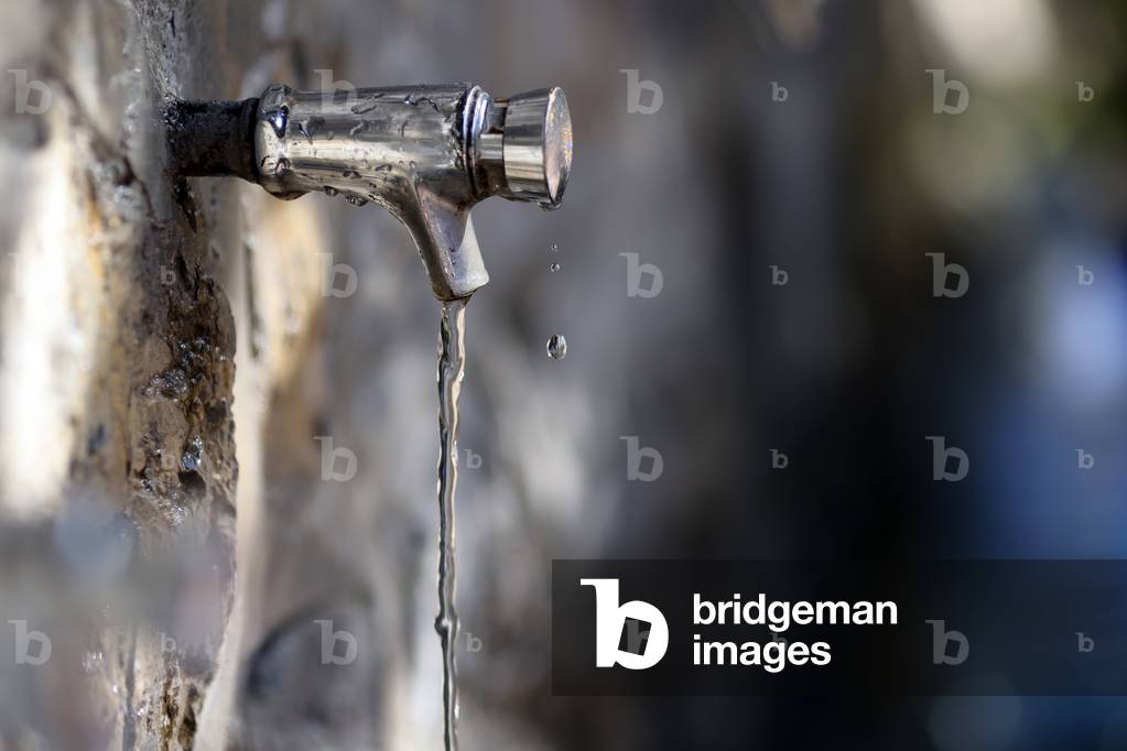 Sanctuary of La Benite Fontaine. Water tap.  France.