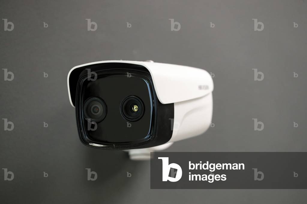 Thermal imaging camera. Thermal imaging can detect fever, one of the signs of Covid-19.  France.