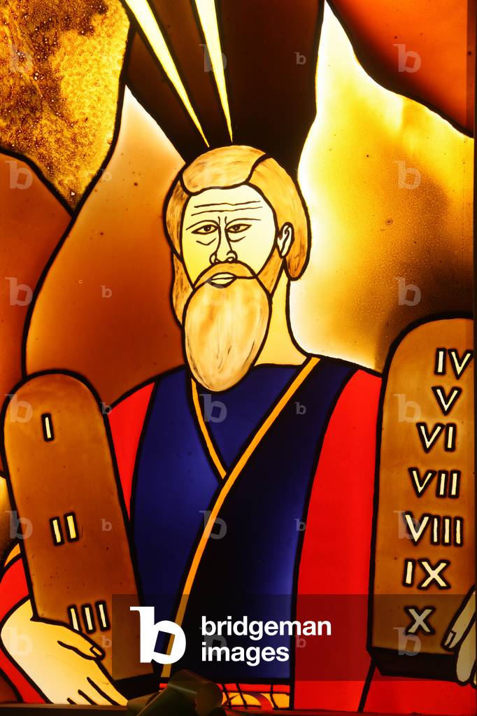Stained glass : Moses, Lome, Togo