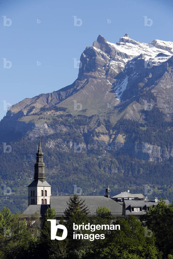 Baroque church of Saint-Gervais Saint-Protais in the french Alps, Saint Gervais, France, 2020 (photo)