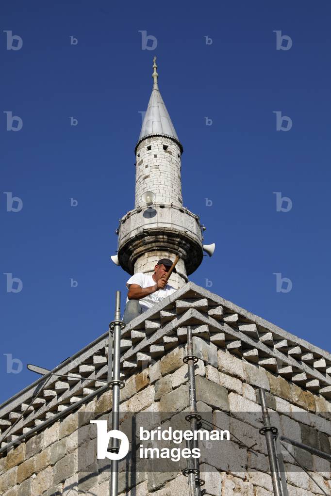 Restoration of Mulla Yussuf mosque in Gjakova, Kosovo. (photo)